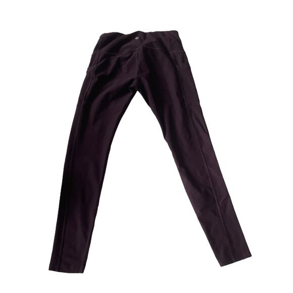 Apana Leggings Full Length Workout Yoga Exercise with Pockets Purple S EUC - Picture 5 of 8